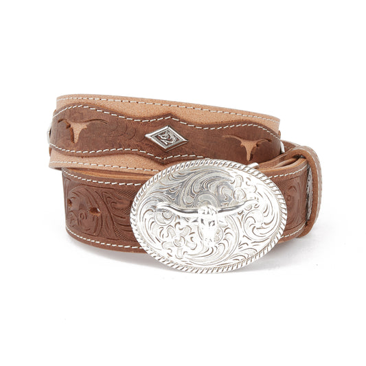 Mustang Ridge MRK108 Tan Distress Leather Kids Belt