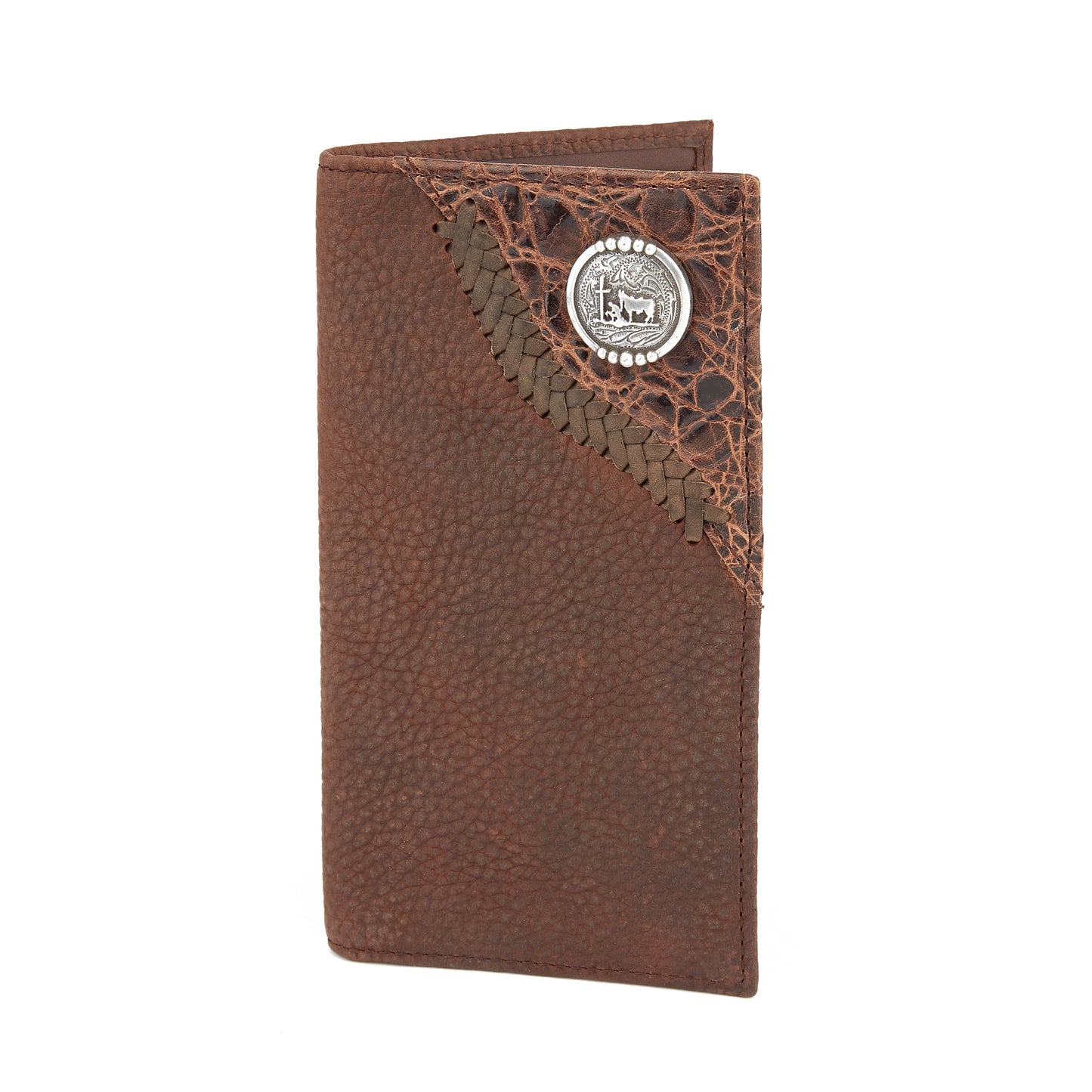 Mustang Ridge MRW242 Croco Laced Leather Wallet