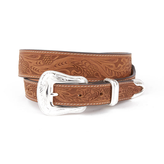 Mustang Ridge MR2138 Floral Tooled Leather Belt