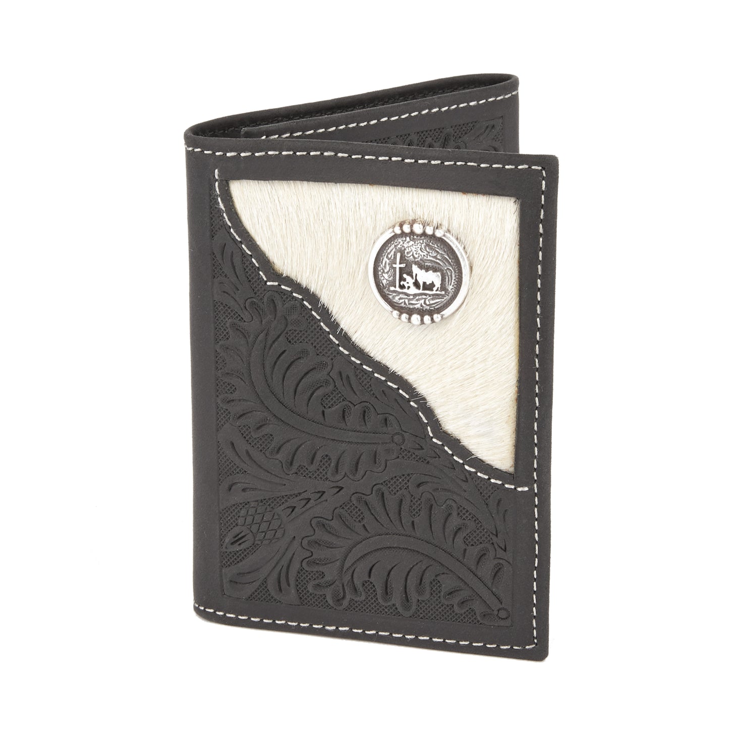 Mustang Ridge MRW231P Black Crazy Horse Leather Wallet
