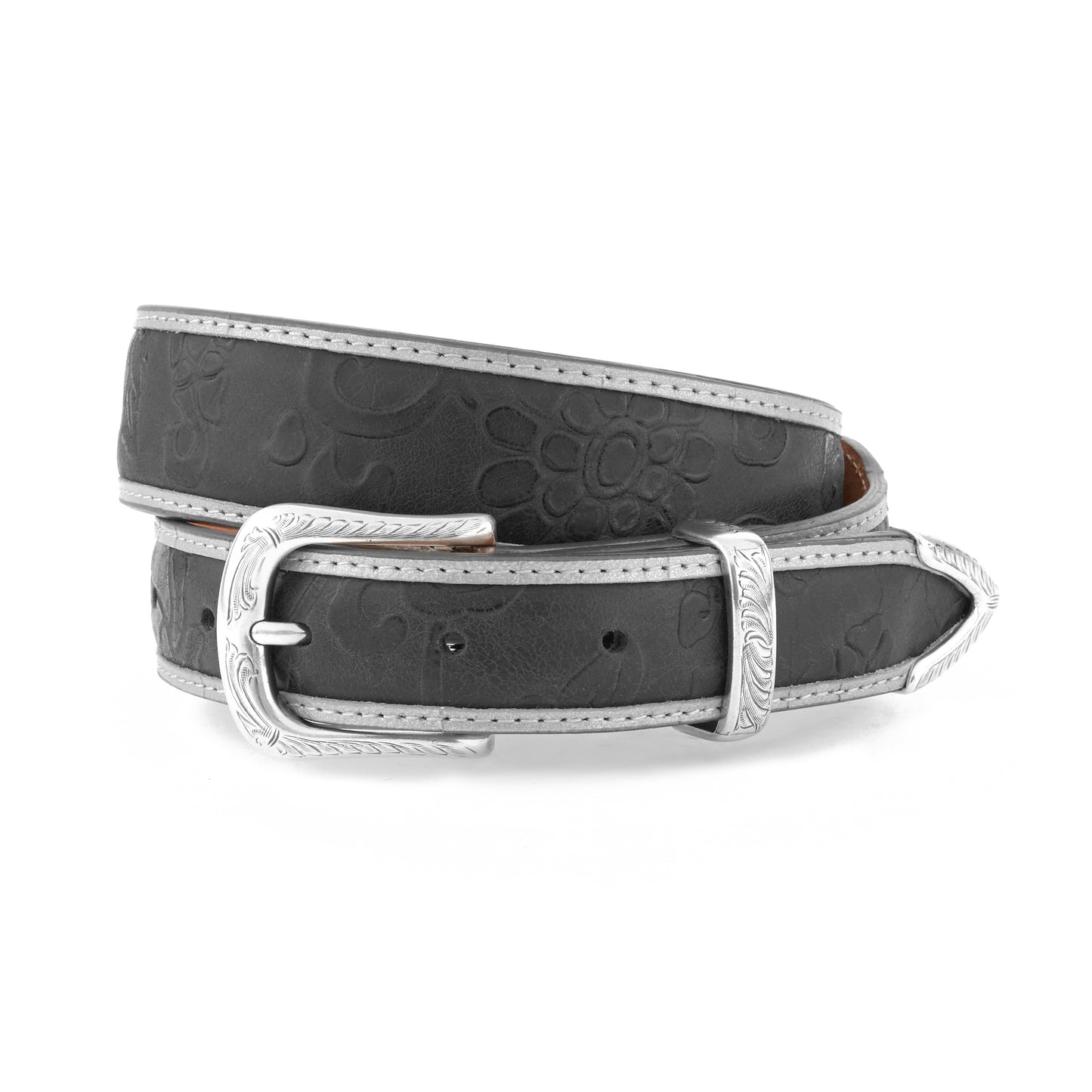 Mustang Ridge MR510 Floral Embossed Leather Kids Belt