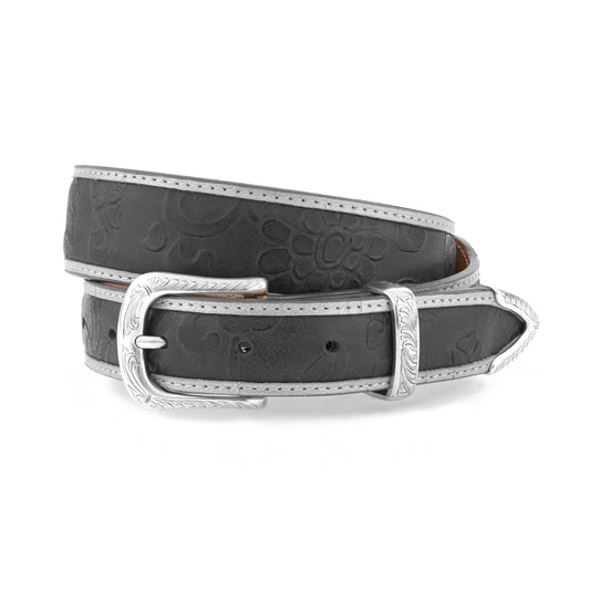 Mustang Ridge MR510 Floral Embossed Leather Kids Belt