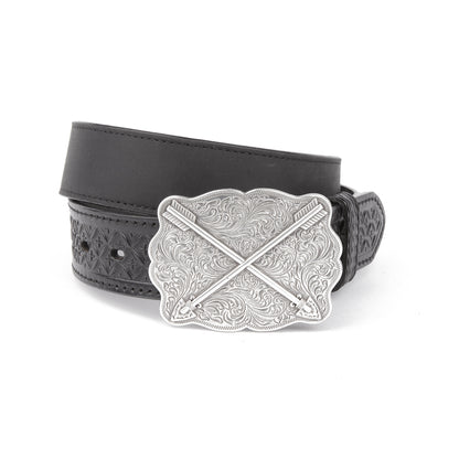Mustang Ridge MRK151 Cross Tooled Leather Kids Belt