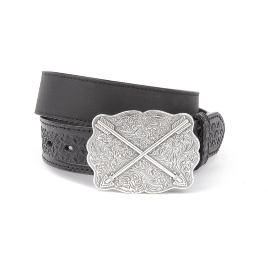 Mustang Ridge MRK151 Cross Tooled Leather Kids Belt