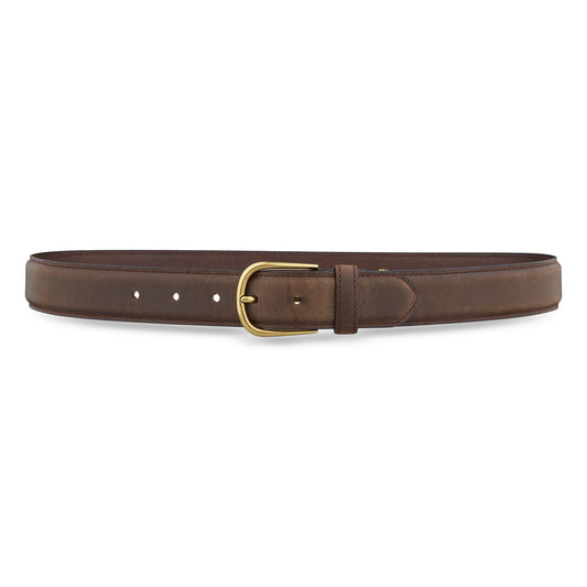 1-3/8" Brown Leather Casual Belt