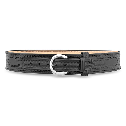 2-1/4" Basketweave Leather Border Patrol Belt