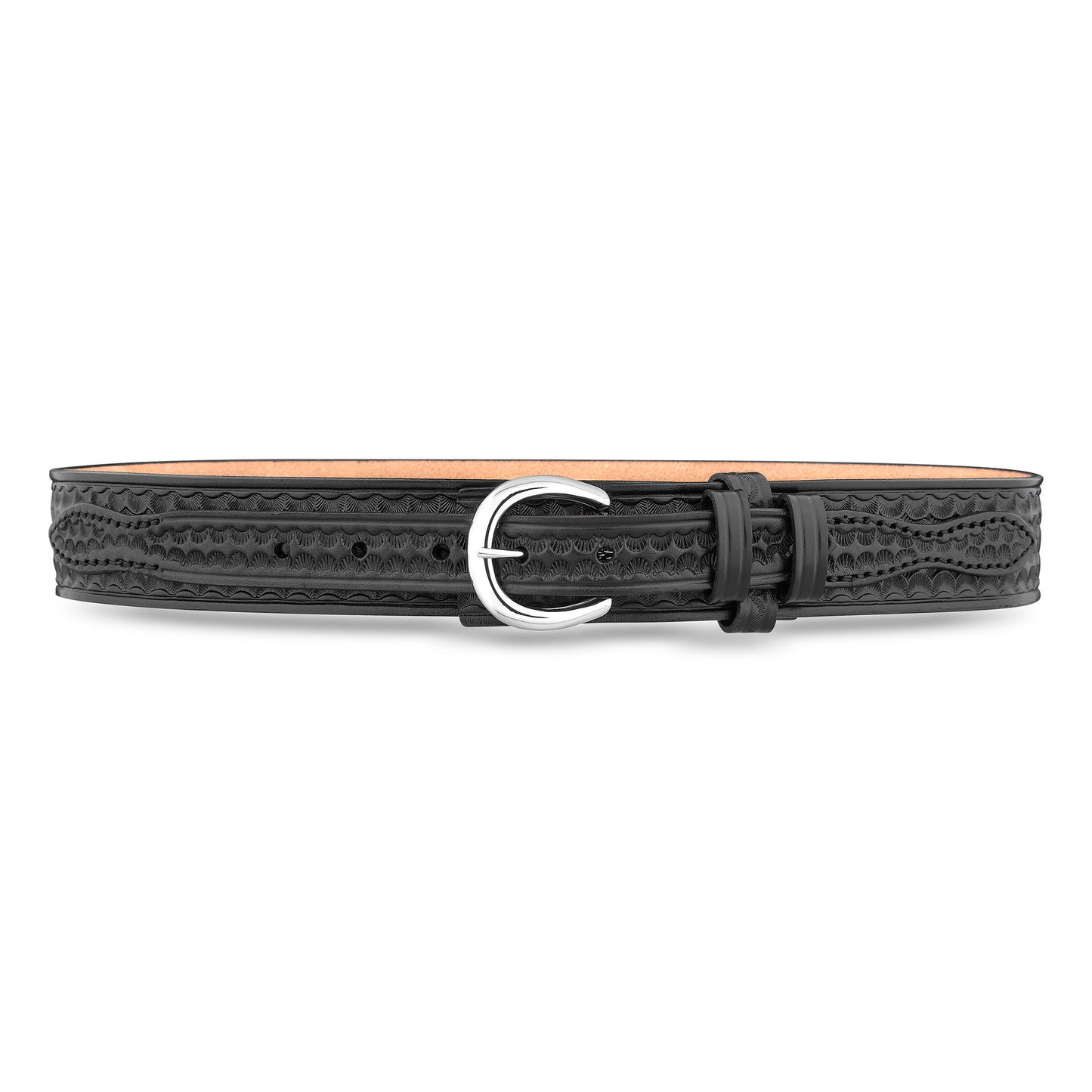 1-3/4" Basketweave Leather Ranger Belt