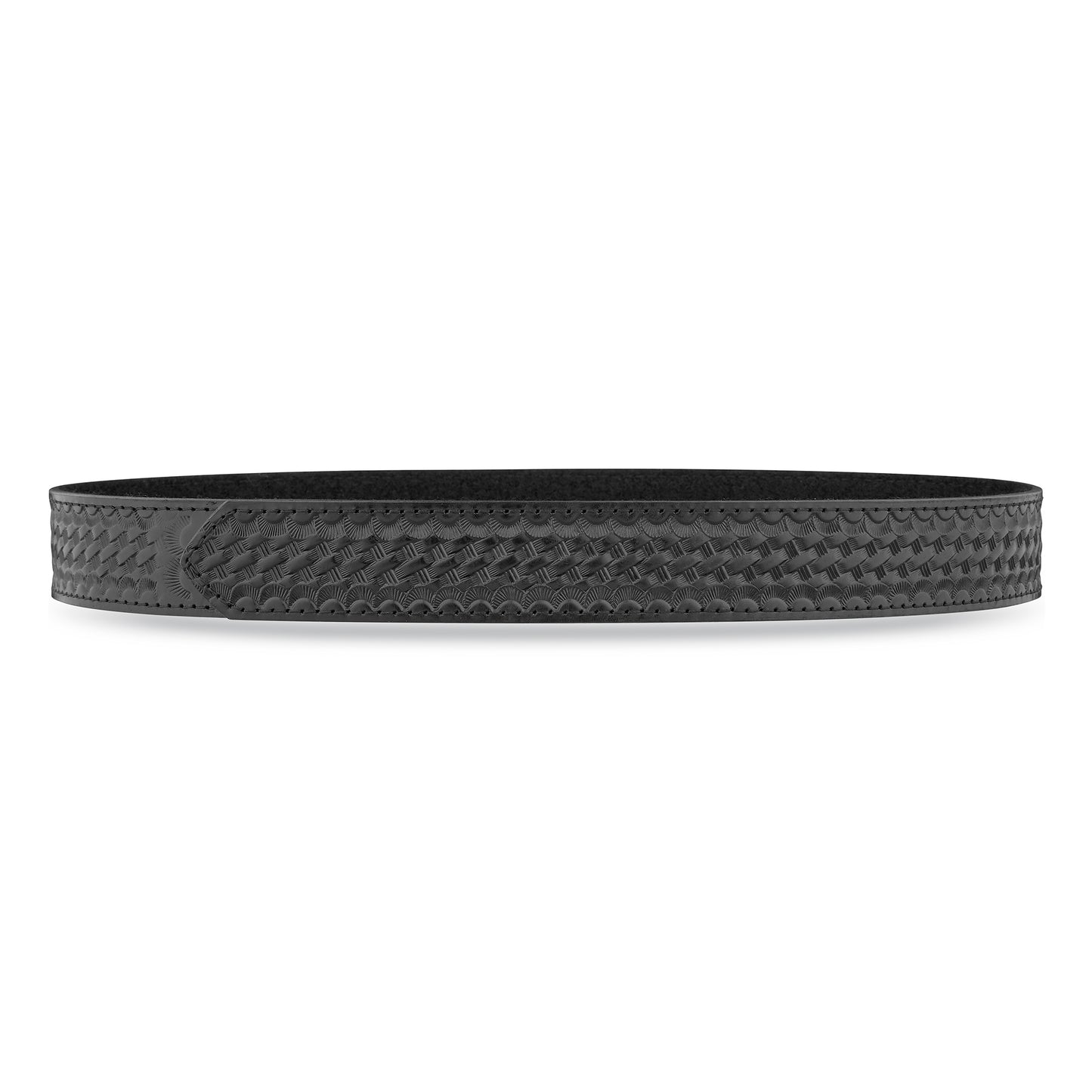 1-1/2" Basketweave Leather Buckleless Inner Belt