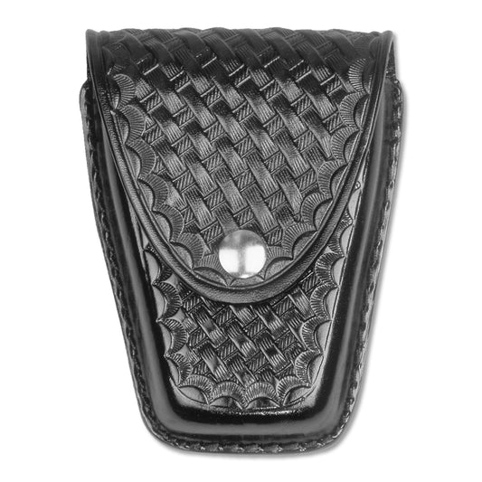 Basketweave Leather Standard Closed Single Cuff Case